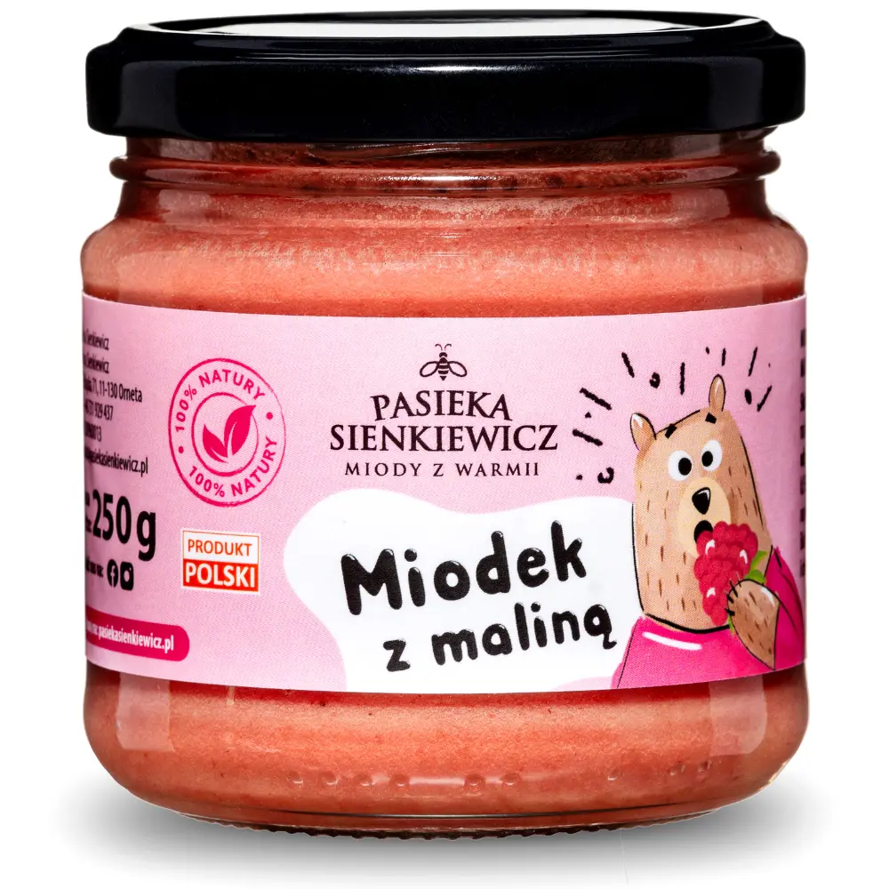 Miodek z maliną 250g